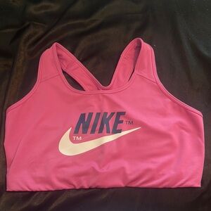 Nike Pink Sports Bra Moisture-Wicking Racerback